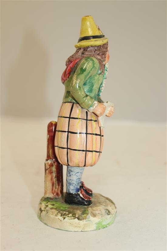 A Staffordshire pearlware theatrical figure of John Liston as Van Dunder, c.1820, 17cm